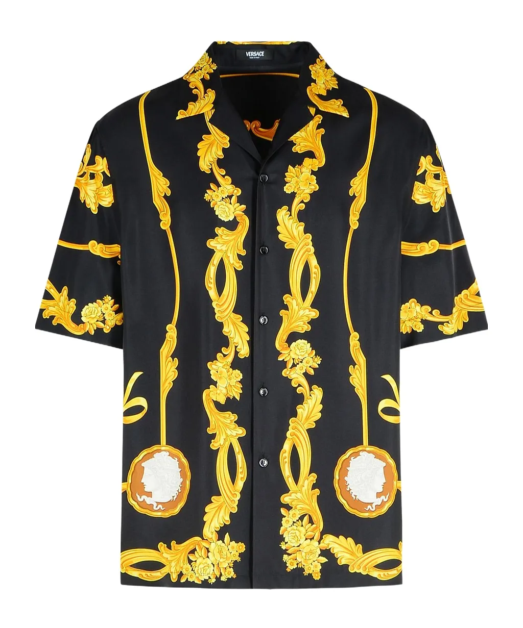 Versace Medusa-Printed Short-Sleeved Shirt