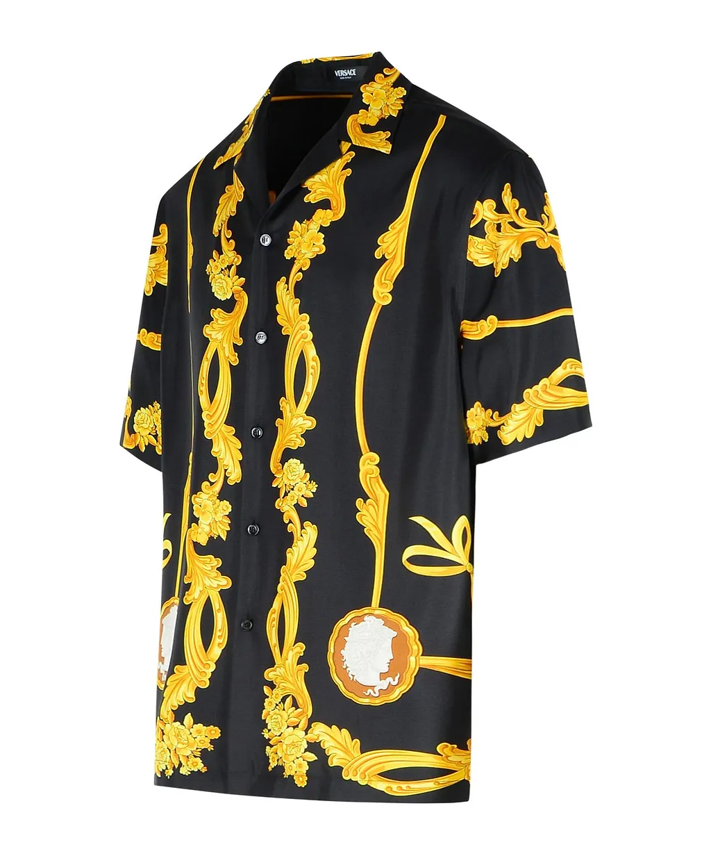 Versace Medusa-Printed Short-Sleeved Shirt
