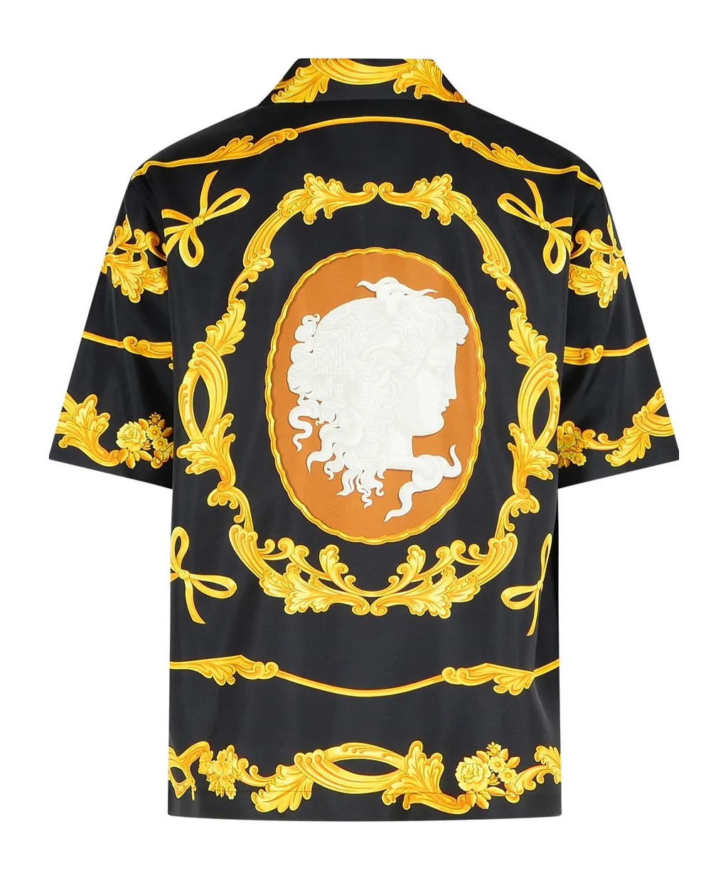 Versace Medusa-Printed Short-Sleeved Shirt