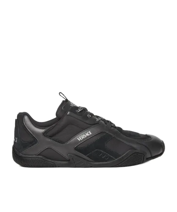 Versace Galaxia Panelled Lace-Up Sneakers