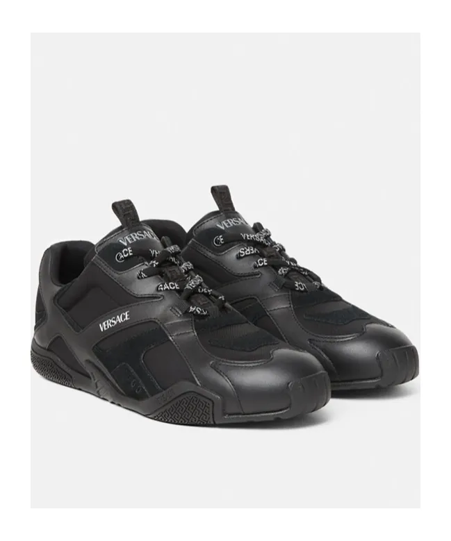 Versace Galaxia Panelled Lace-Up Sneakers