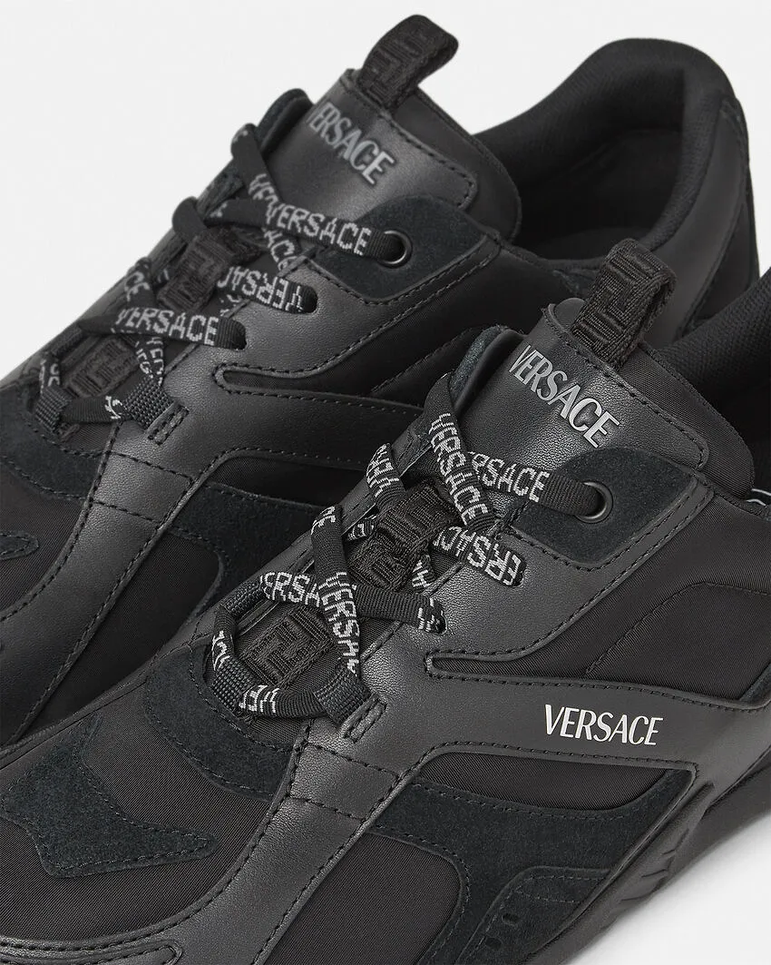 Versace Galaxia Panelled Lace-Up Sneakers