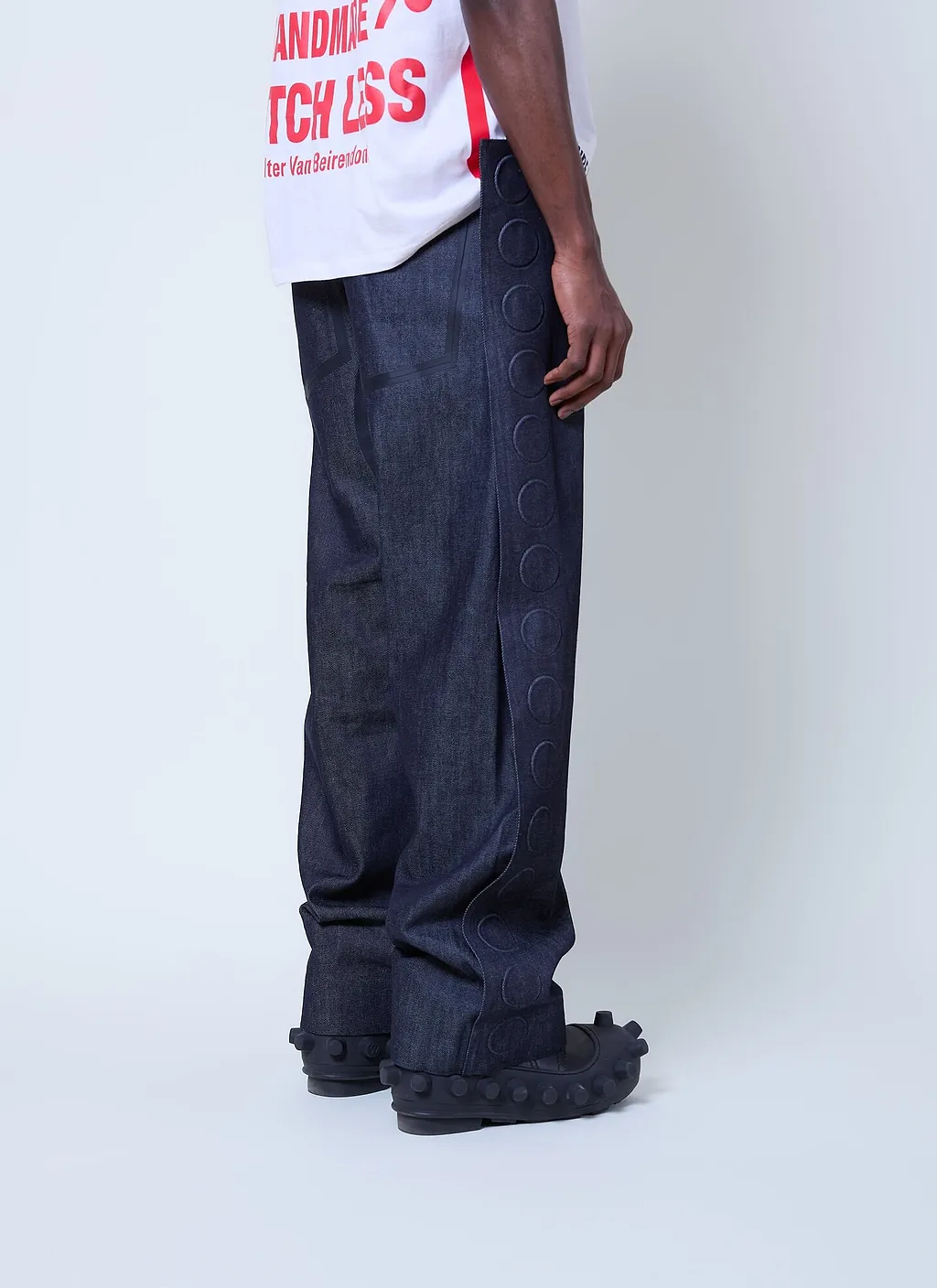 Walter Van Beirendonck Embossed Square-Leg Jeans