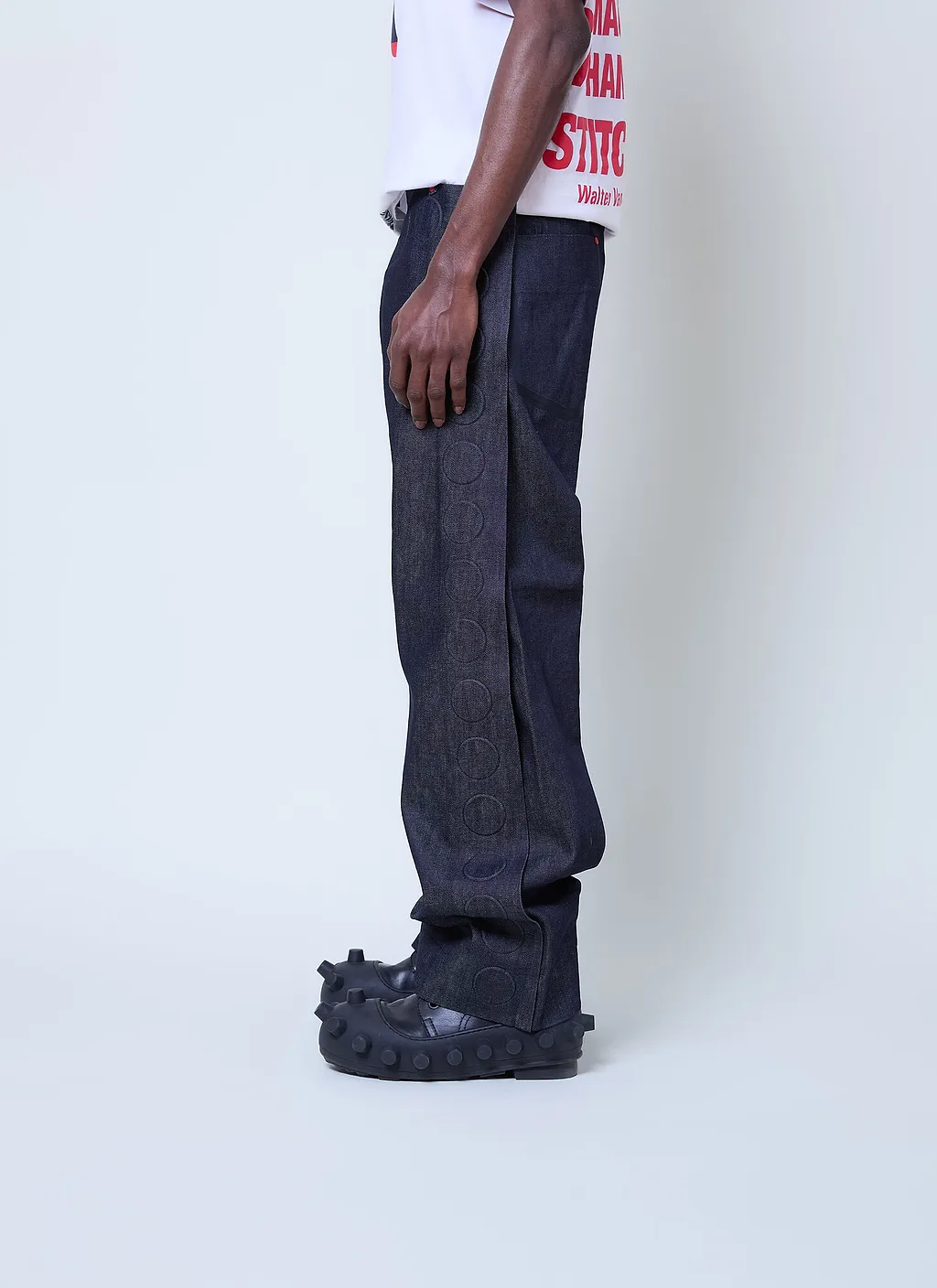 Walter Van Beirendonck Embossed Square-Leg Jeans