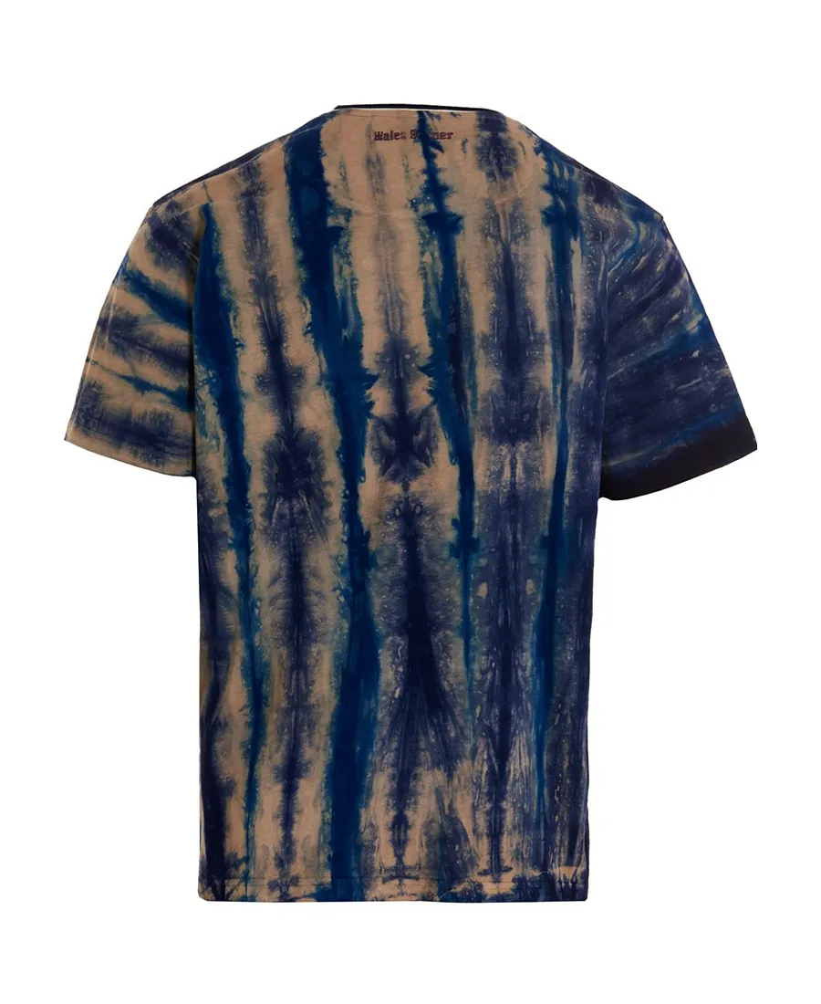 Wales Bonner Logo Printed Tie-Dyed Crewneck T-Shirt