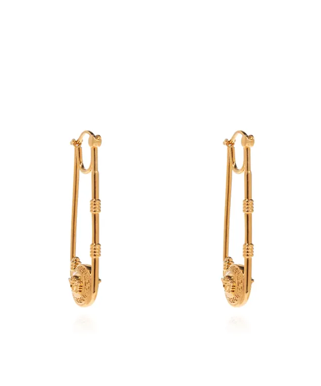 Versace Safety Pin Shaped Earrings