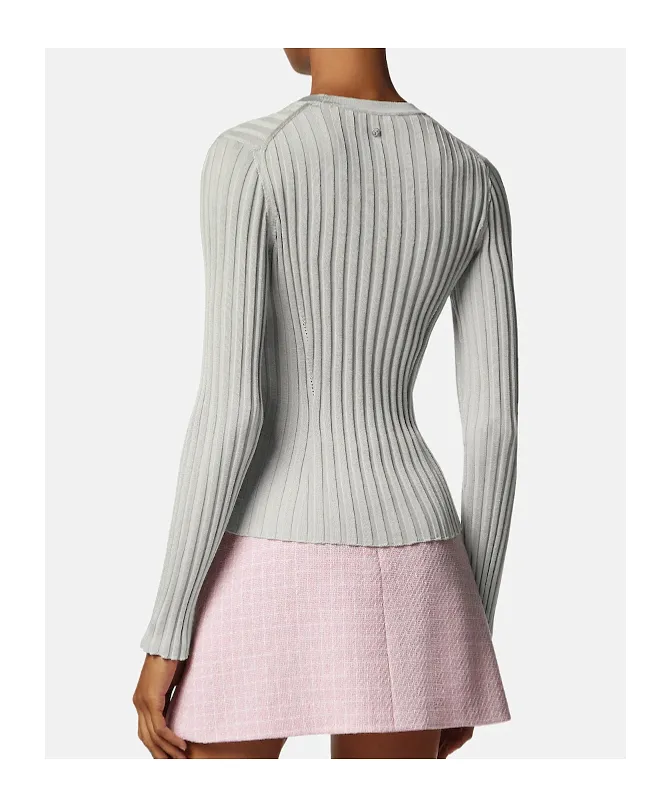 Versace Ribbed Knit Crewneck Top