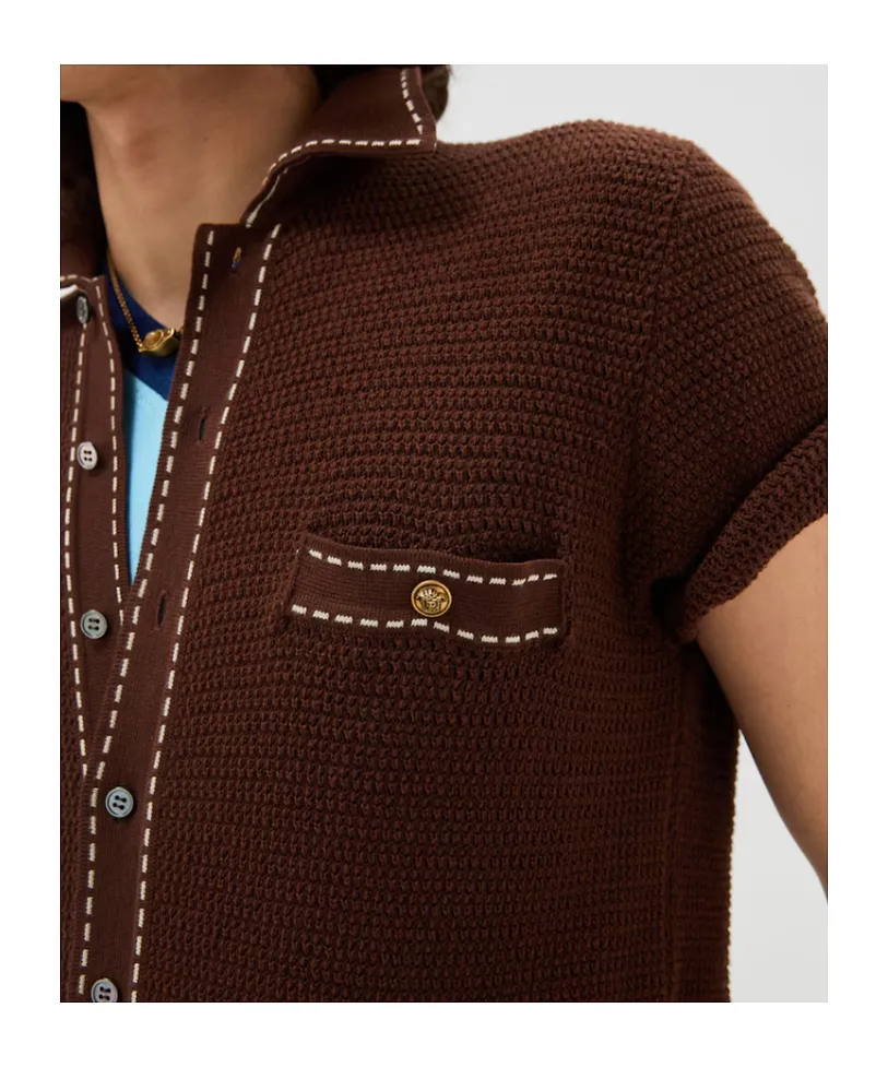 Versace Short-Sleeved Knitted Shirt