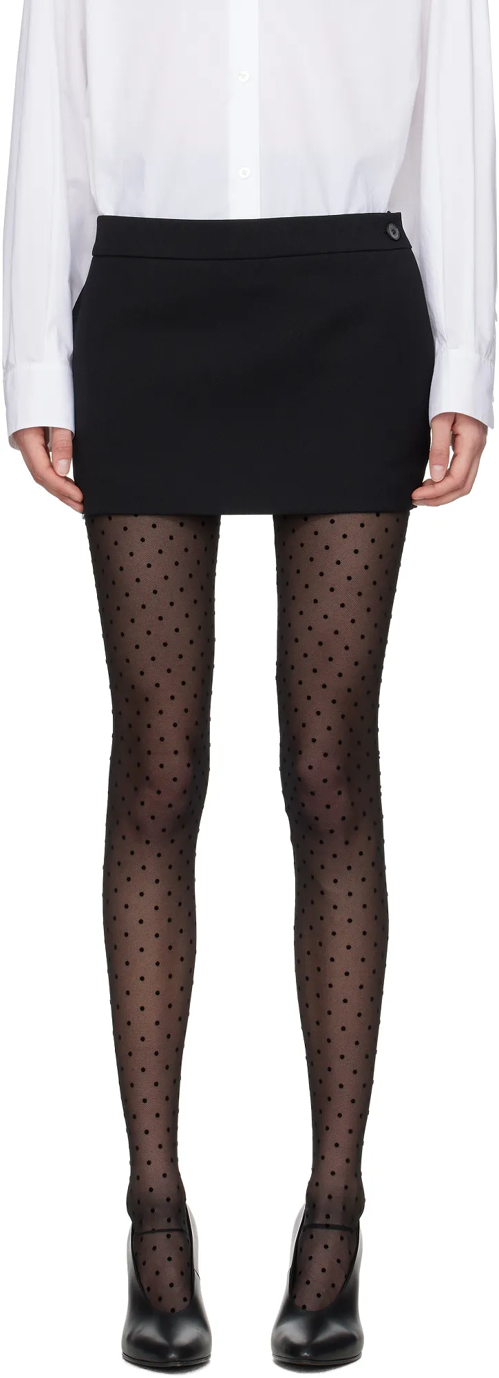 Low-Rise Wool Miniskirt