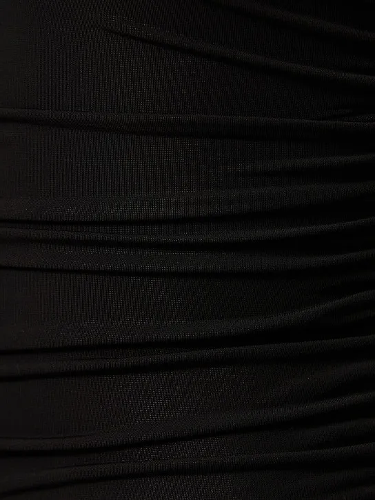 Pleated Mini Slip Dress