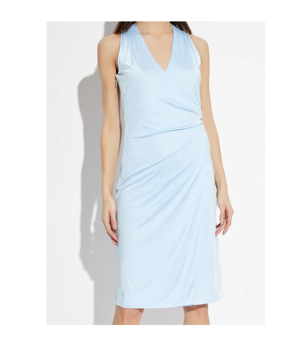 Versace V-Neck Midi Dress