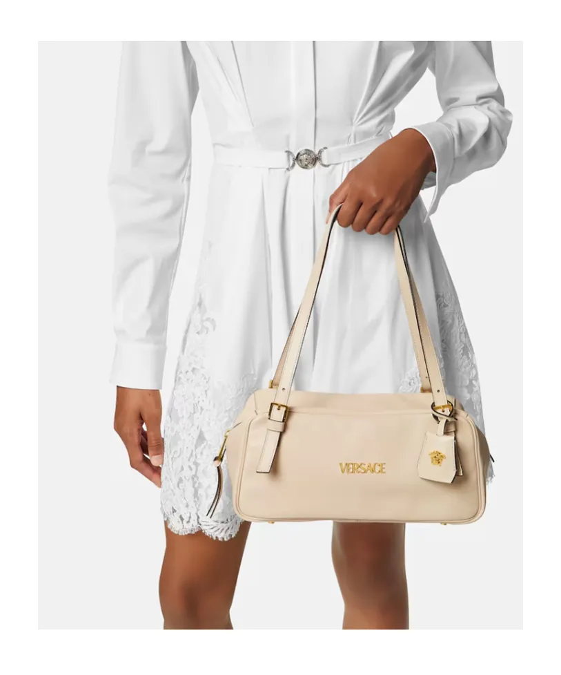 Versace Tag Logo Shoulder Bag