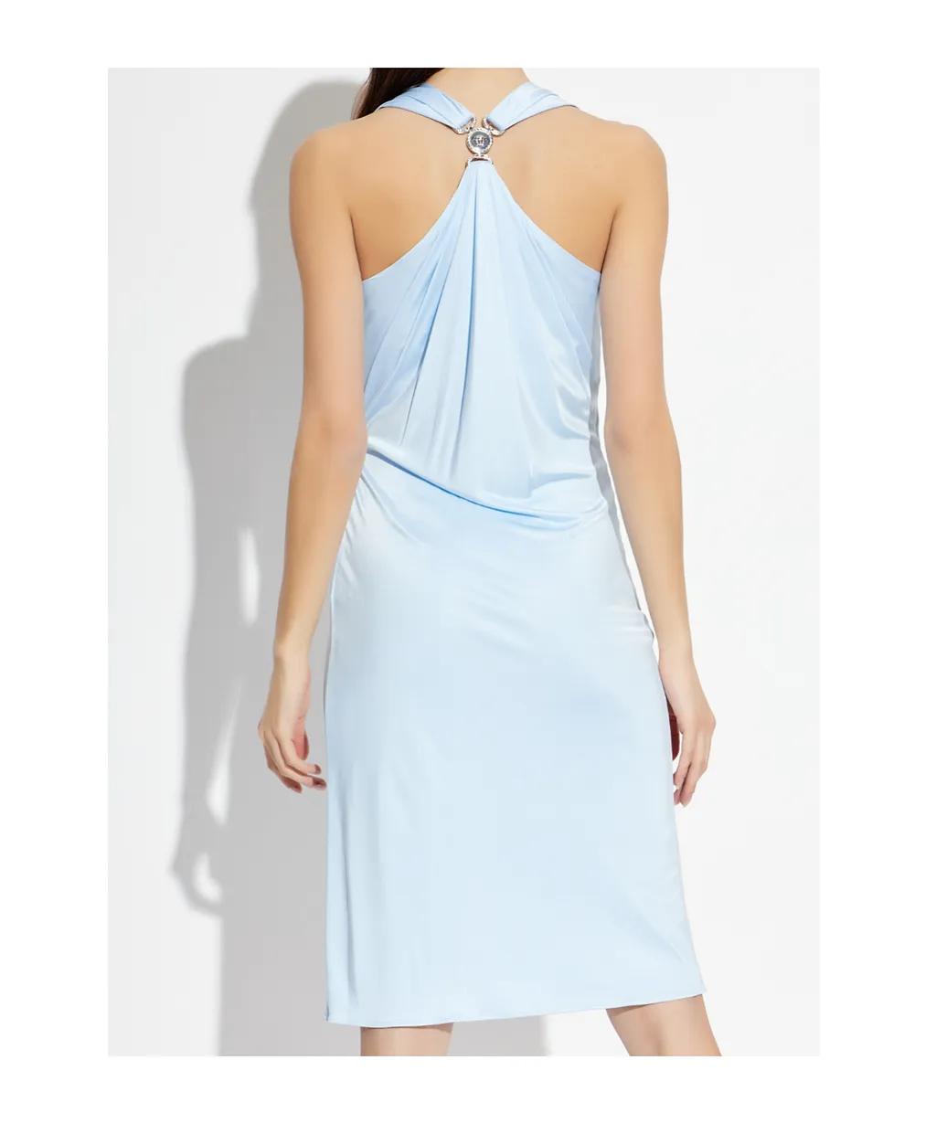 Versace V-Neck Midi Dress