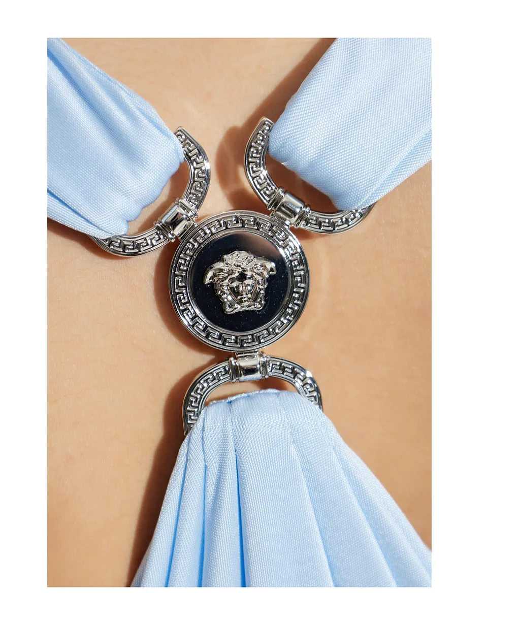 Versace V-Neck Midi Dress