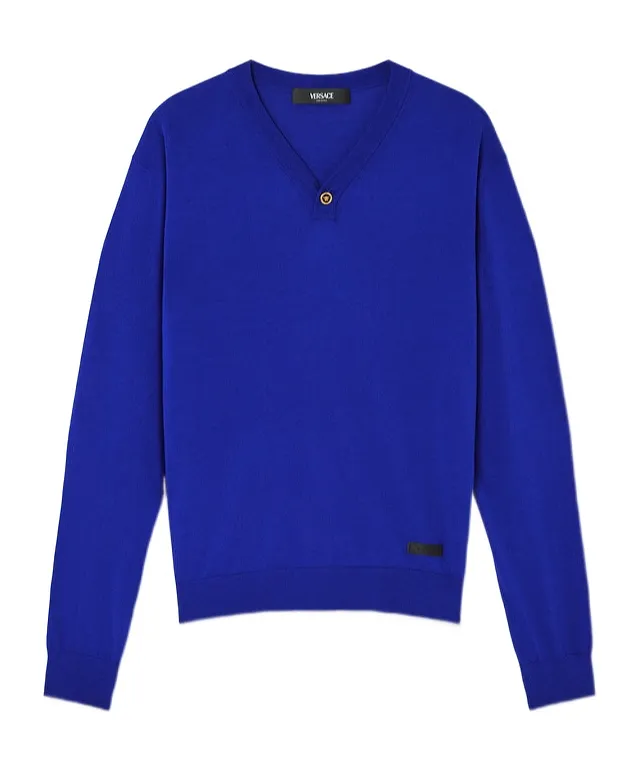 Versace V-Neck Knitted Jumper