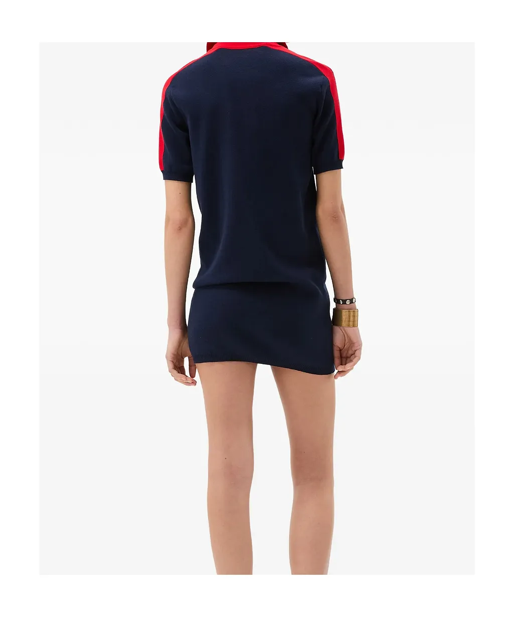 Zipped Knitted Mini Dress