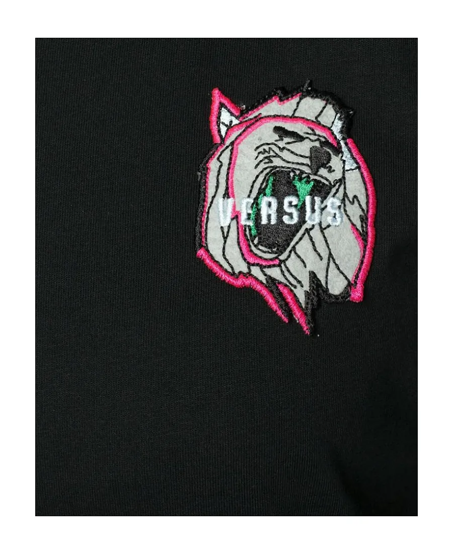 Wolf Decal Sewn Short-Sleeved T-Shirt