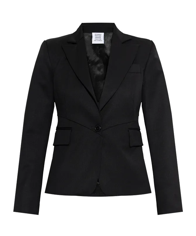 Button Wool Blazer
