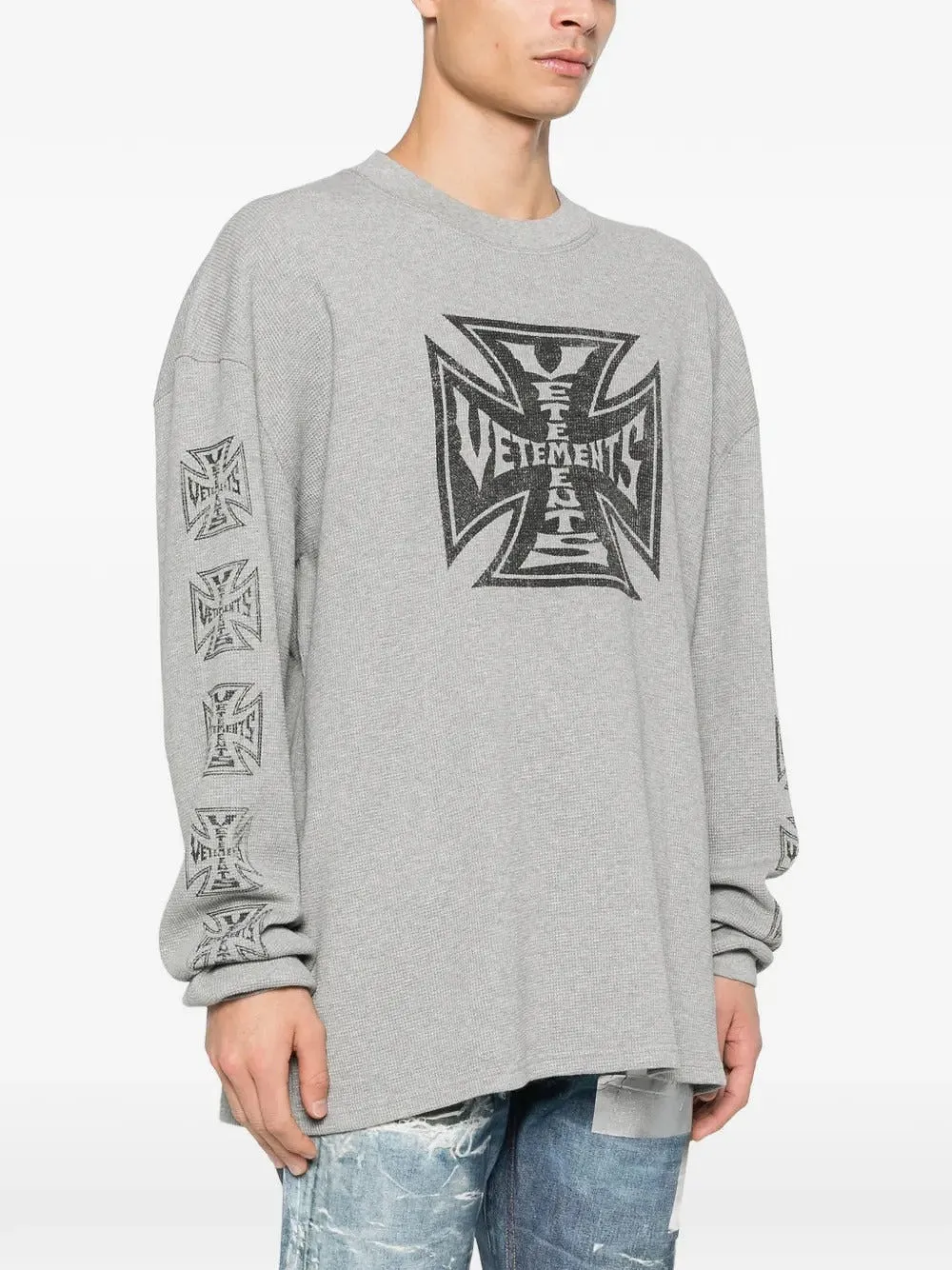 Biker Long-Sleeve Sweatshirt