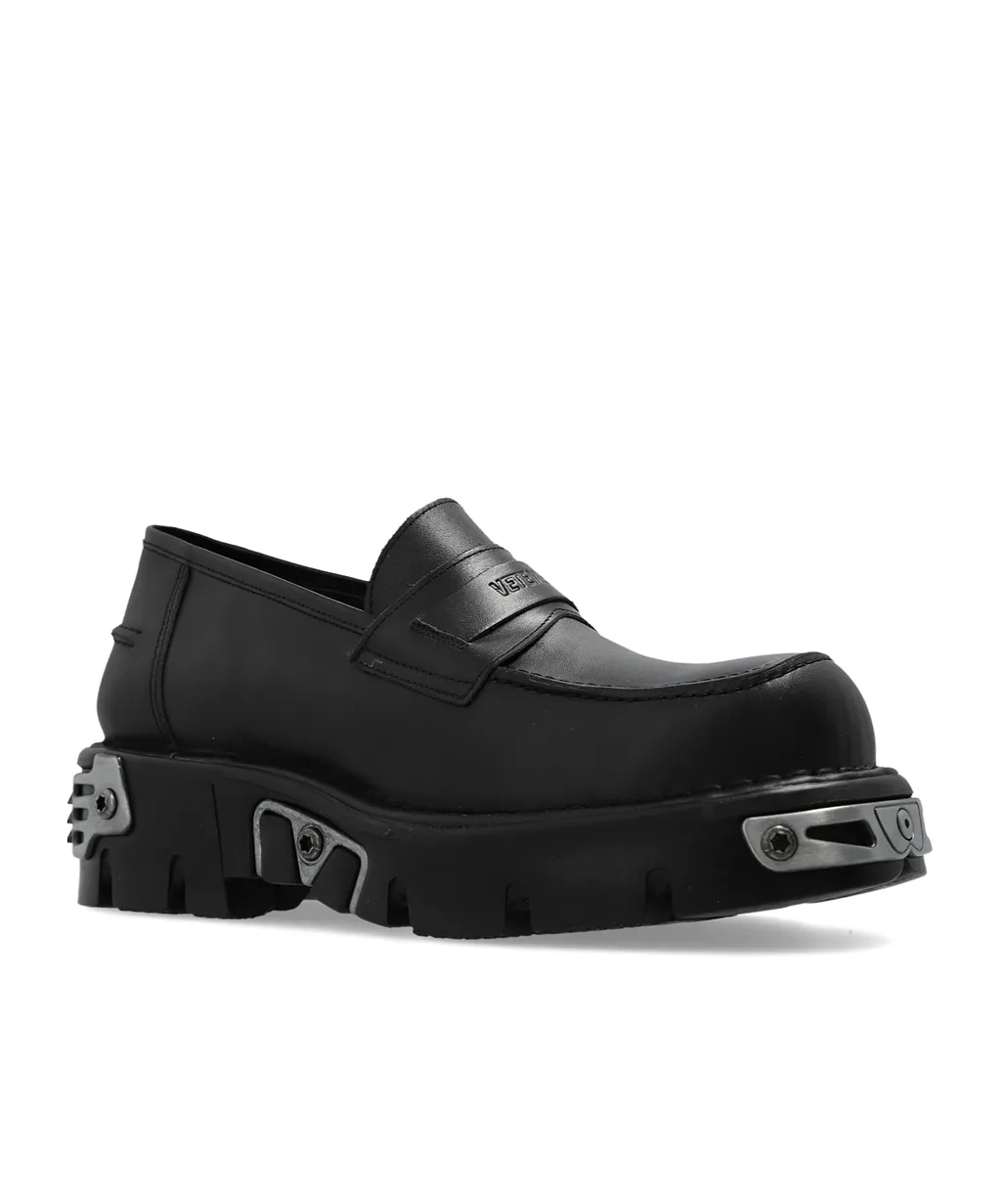 Logo-Embossed Leather Loafers