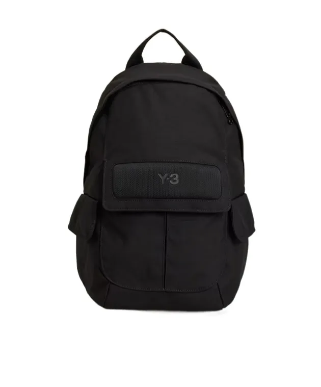 Y-3 Logo Pocket Canvas Backpack