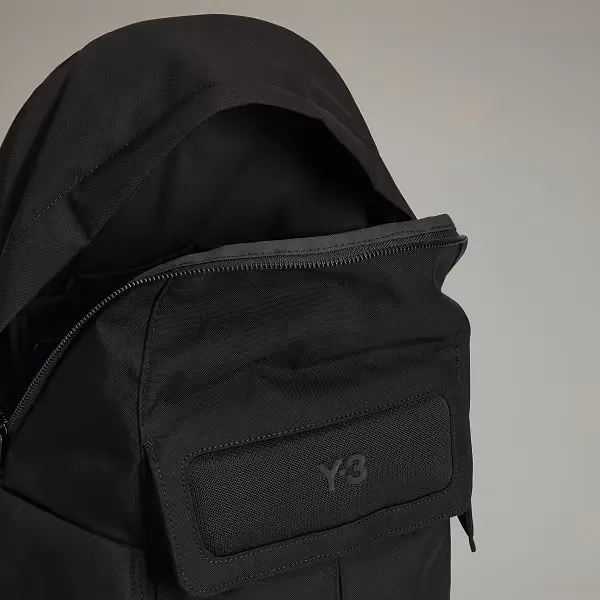 Y-3 Logo Pocket Canvas Backpack