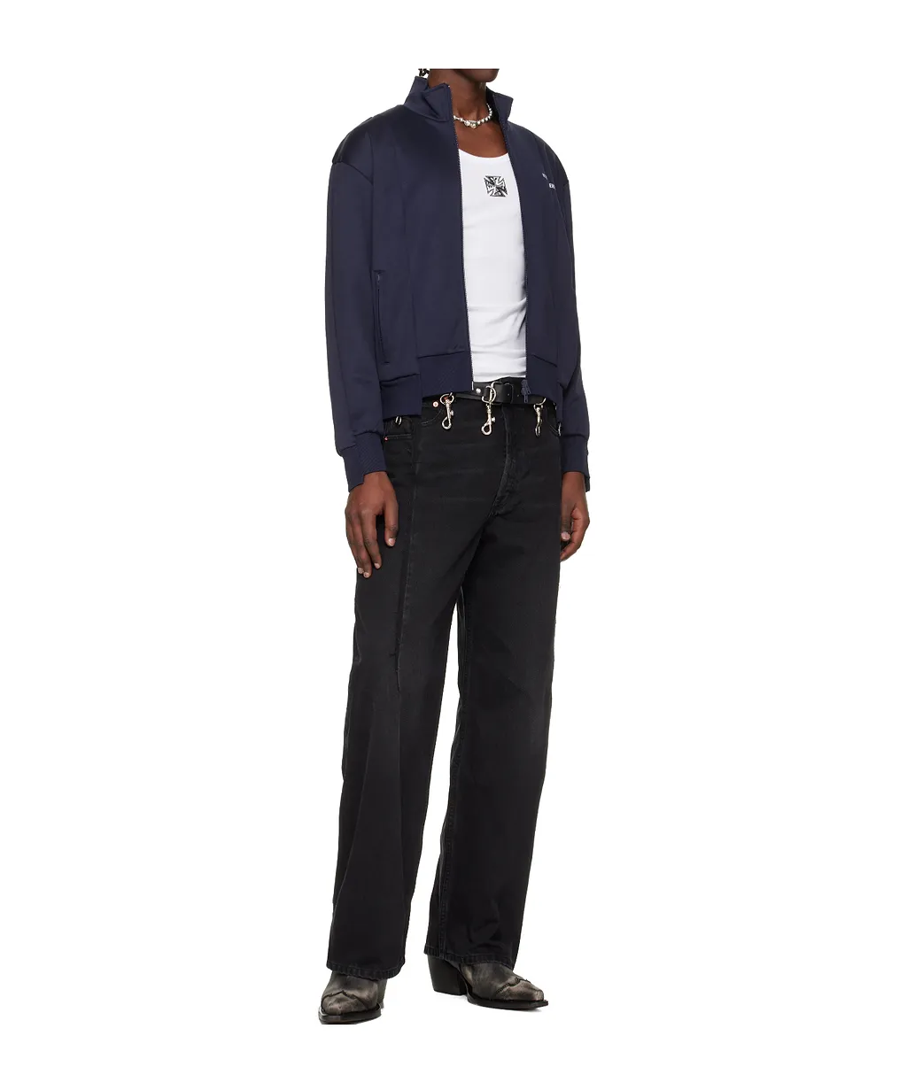 Long-Sleeved Zip-Up Sweatshirt