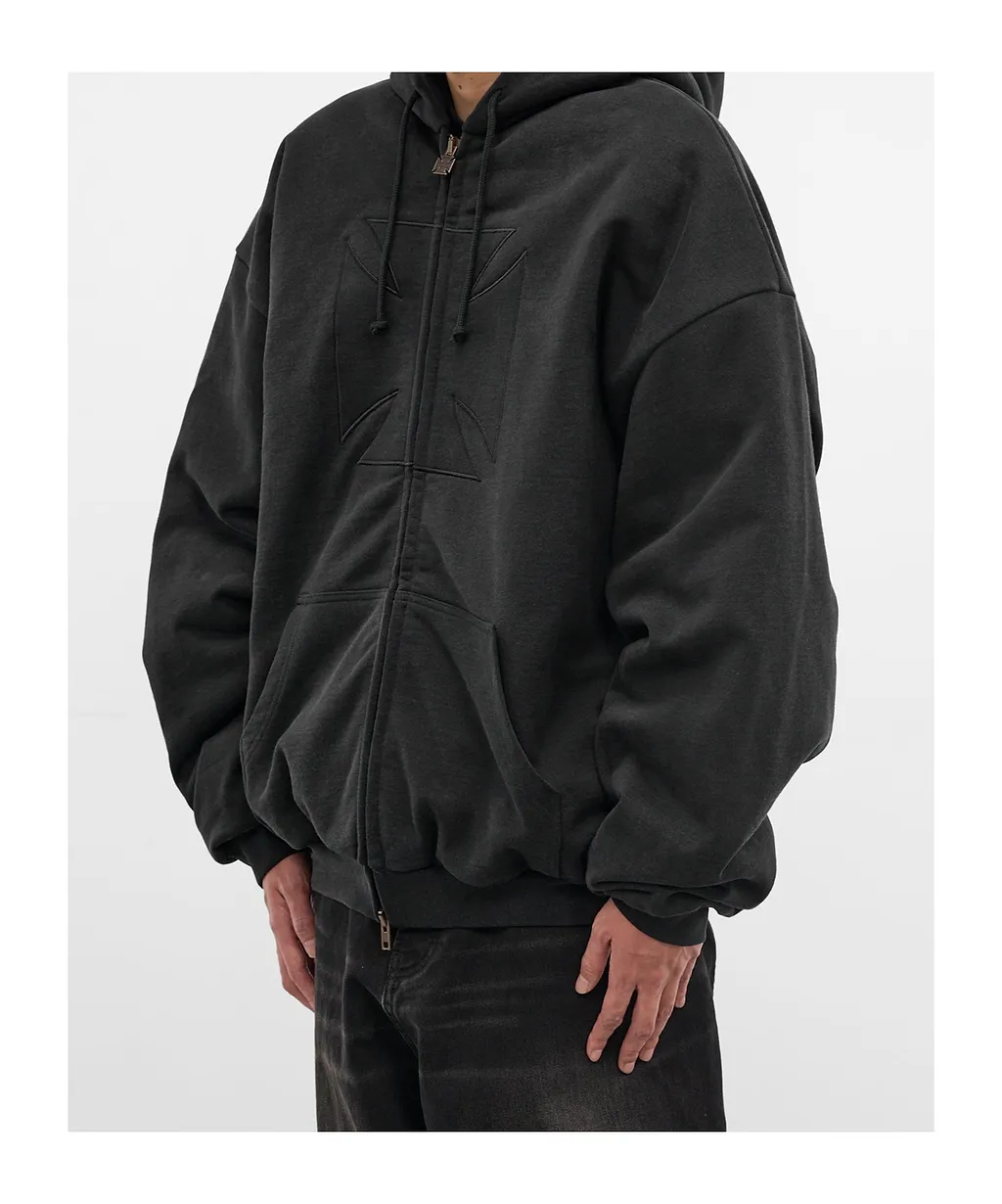 Vetements Zip-Up Drawstring Hoodie