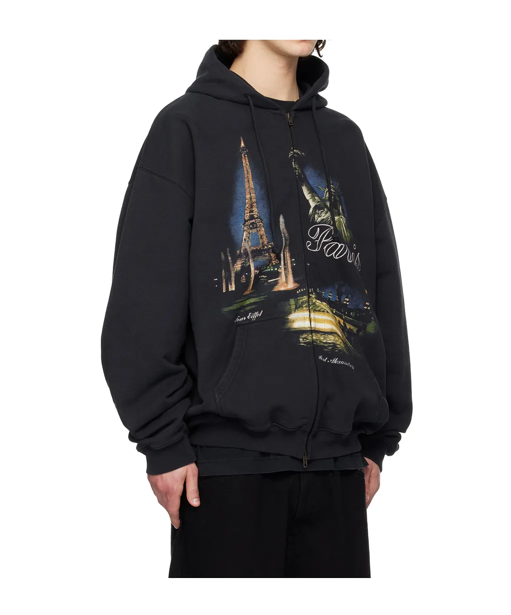 Paris Tourist Zip-Up Hoodie
