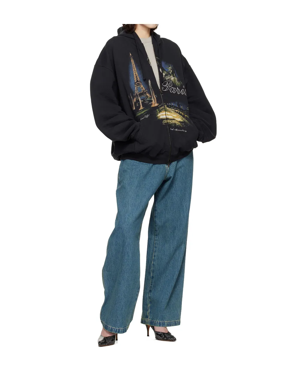 Paris Tourist Zip-Up Hoodie