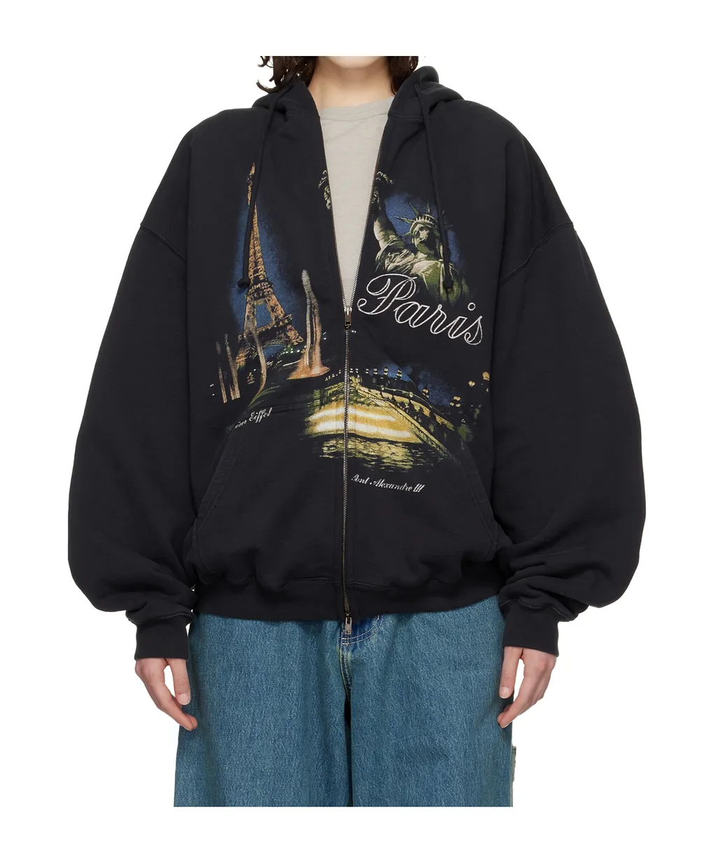 Paris Tourist Zip-Up Hoodie