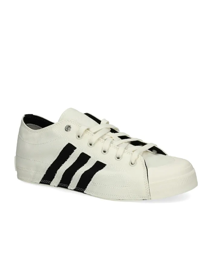 Y-3 Nizza Lo Round Toe Lace-Up Sneakers