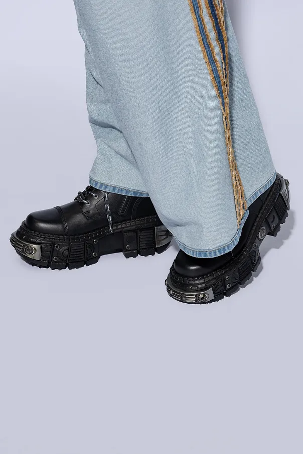 X New Rock Destroyer Leather Boots