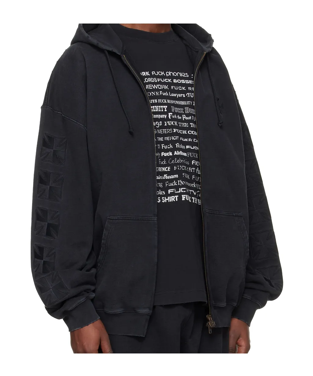 Logo Embroidered Zip-Up Jacket