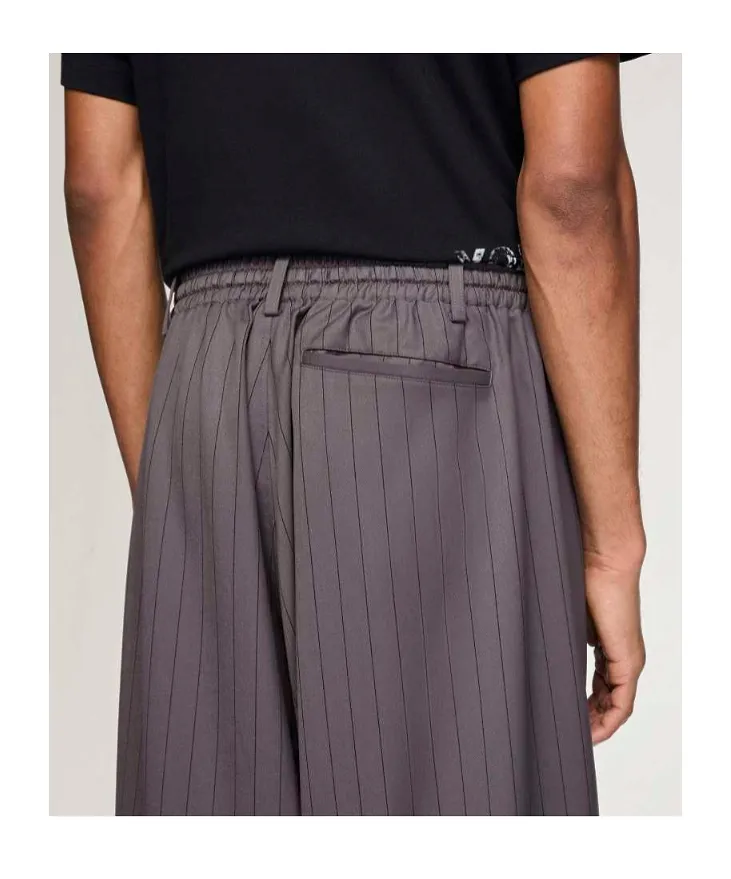 Pinstripe Drawstring Trousers