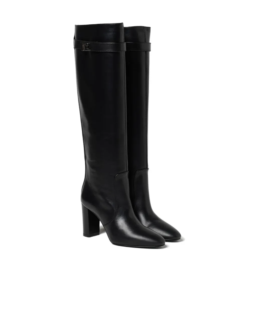 Round-Toe Knee-High Boots