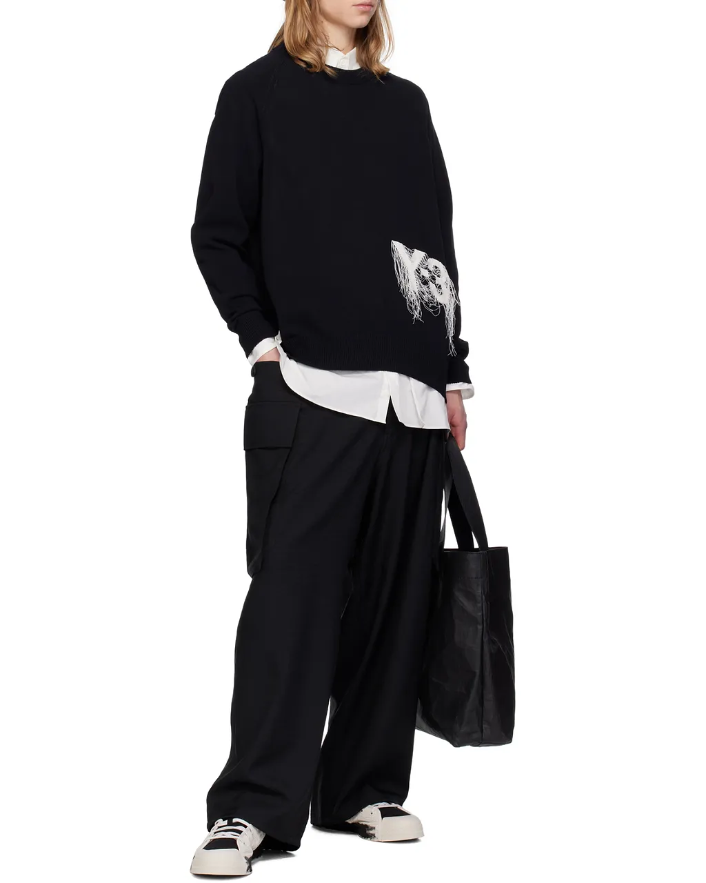 Y-3 Elasticated Waistband Drawstring Cargo Trousers