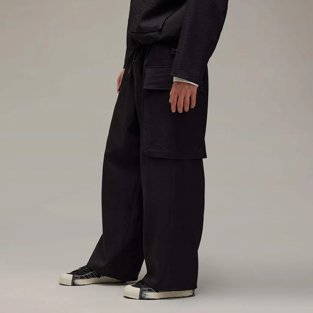 Y-3 Elasticated Waistband Drawstring Cargo Trousers