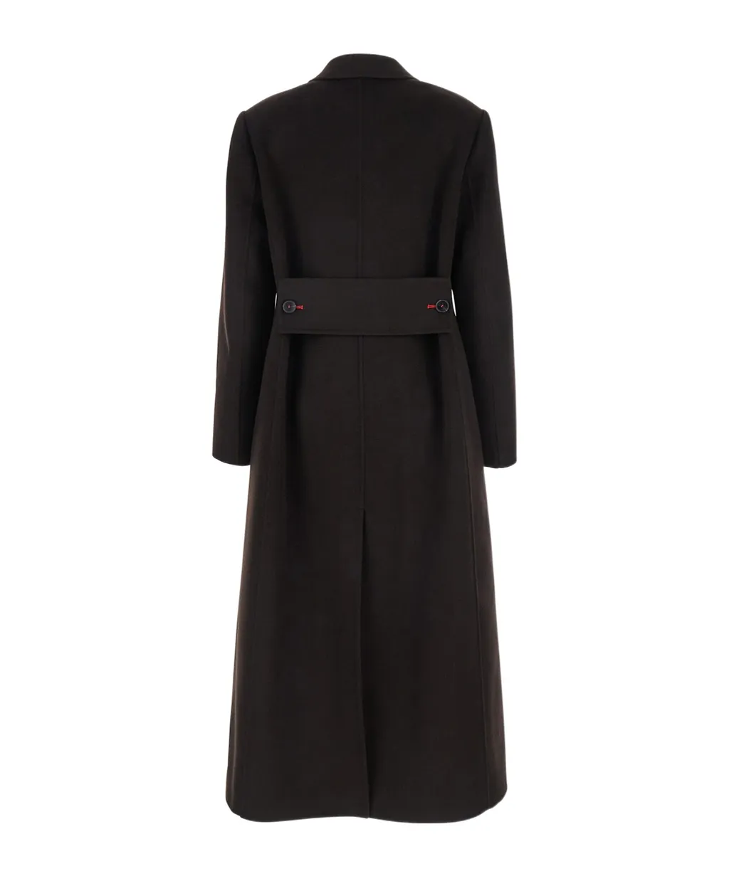 Double-Breasted Button-Up Coat