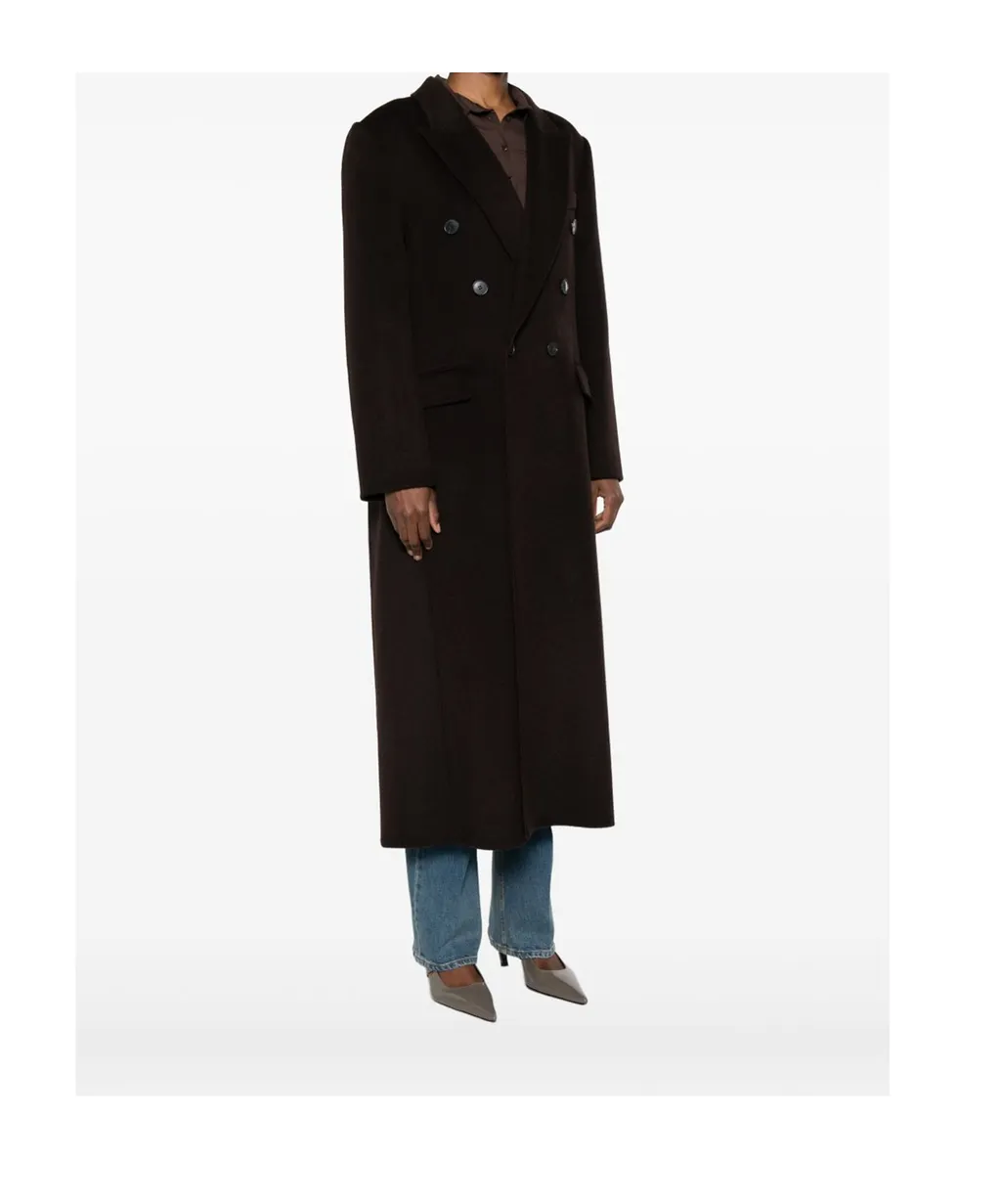 Double-Breasted Button-Up Coat