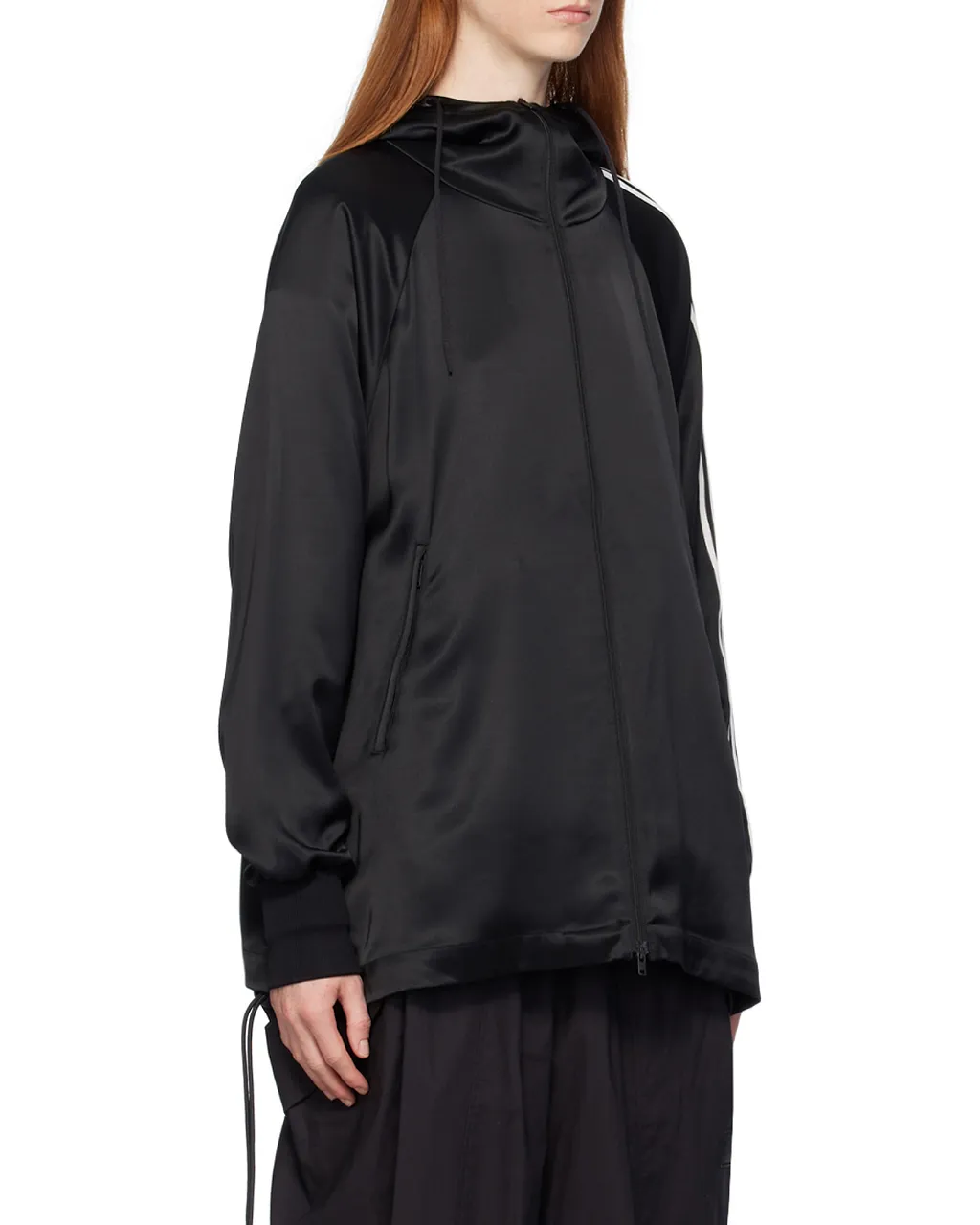Y-3 Stripe Detailed Zip-Up Jacket