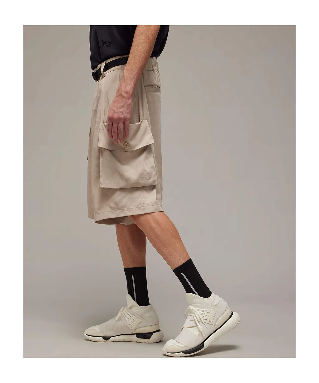 Y-3 X Adidas Belted Twill Cargo Shorts