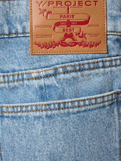 High-Rise Pleated Jeans Pants