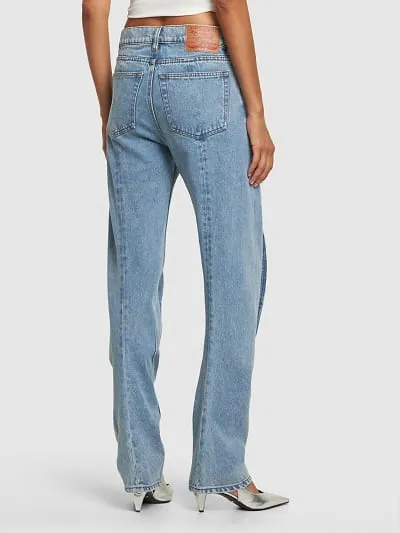 High-Rise Pleated Jeans Pants
