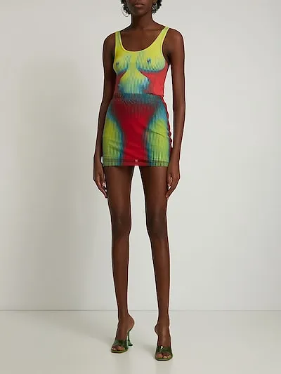 Jpg Printed Mini Skirt