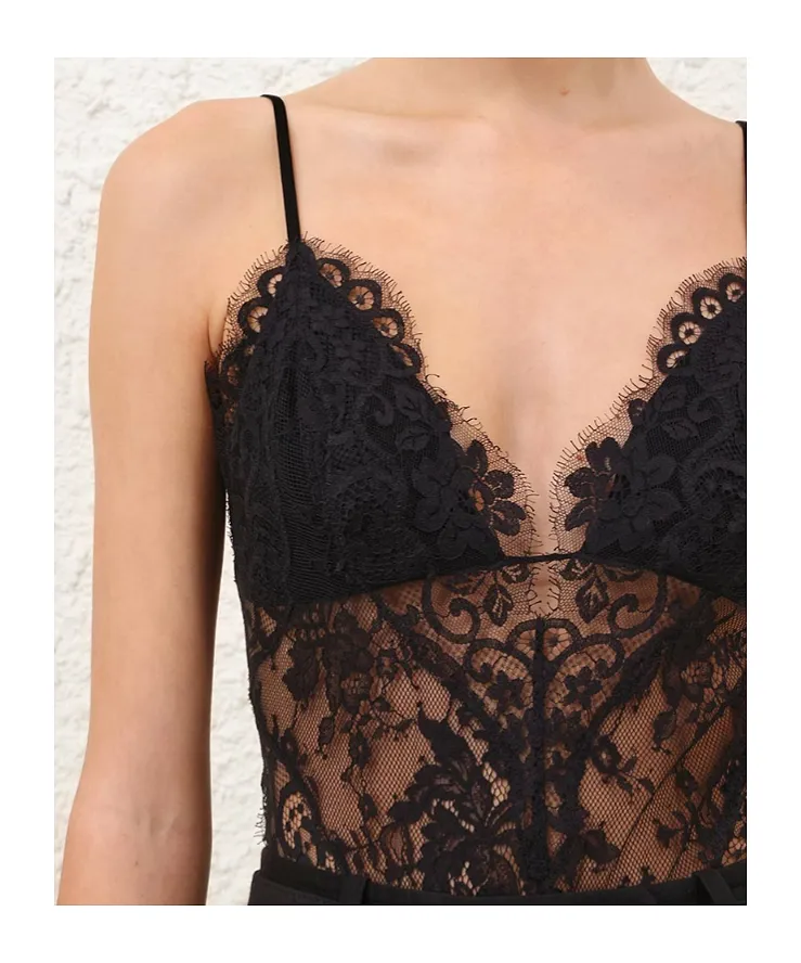 Zimmermann Lace Teddy Bodysuit