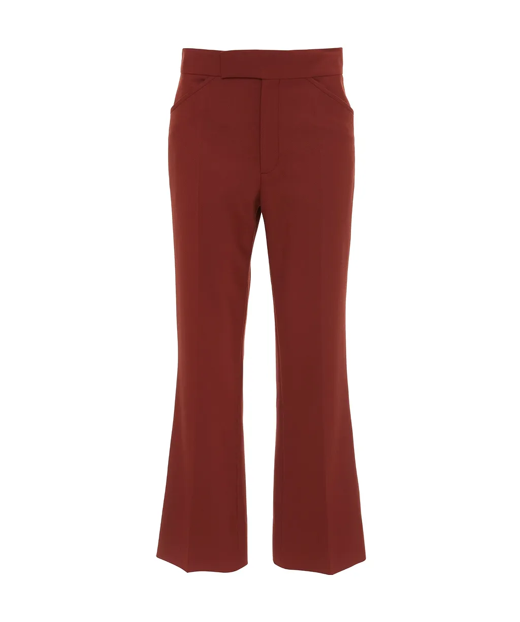 Victoria Beckham Pressed Crease Flared Trousers