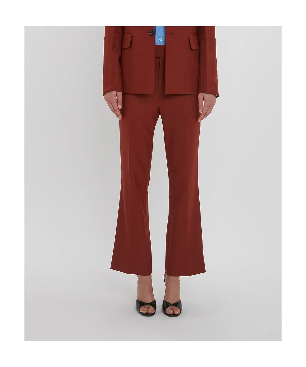 Victoria Beckham Pressed Crease Flared Trousers