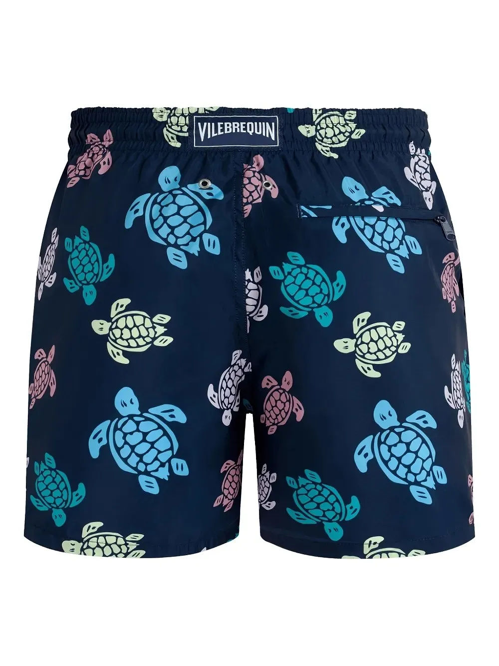 Drawstring Turtle-Print Swim Shorts