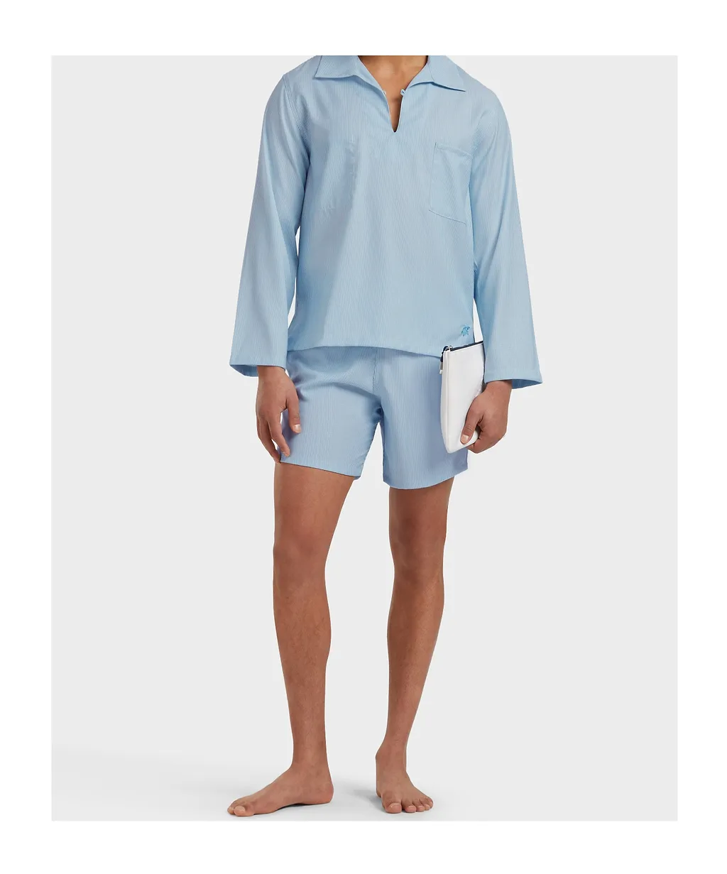 Drawstring Striped Swim Shorts
